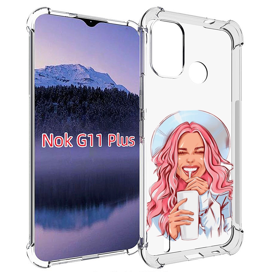

Чехол MyPads веселая-девушка-модель женский для Nokia G11 Plus, Прозрачный, Tocco