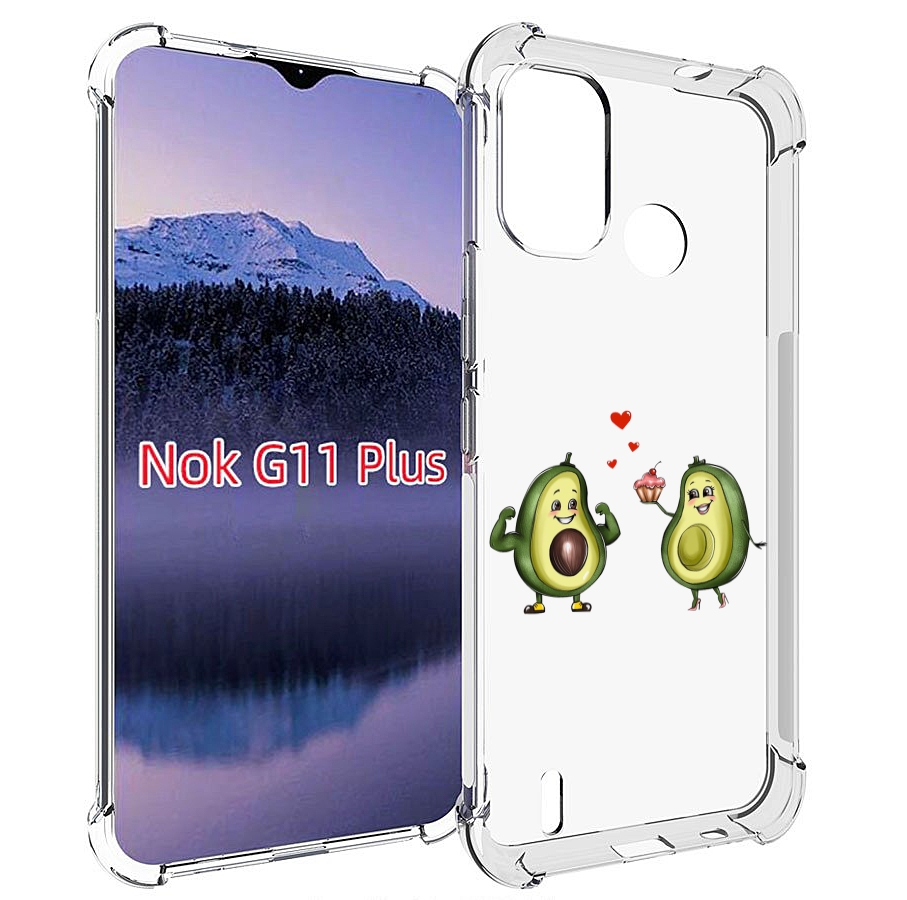 

Чехол MyPads влюбленные-авокадо для Nokia G11 Plus, Прозрачный, Tocco