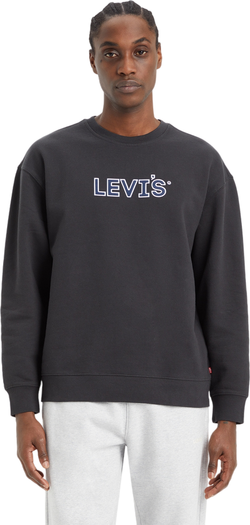 

Свитшот мужской Levi's Men relaxed graphic crewneck sweatshirt черный XL, Men relaxed graphic crewneck sweatshirt