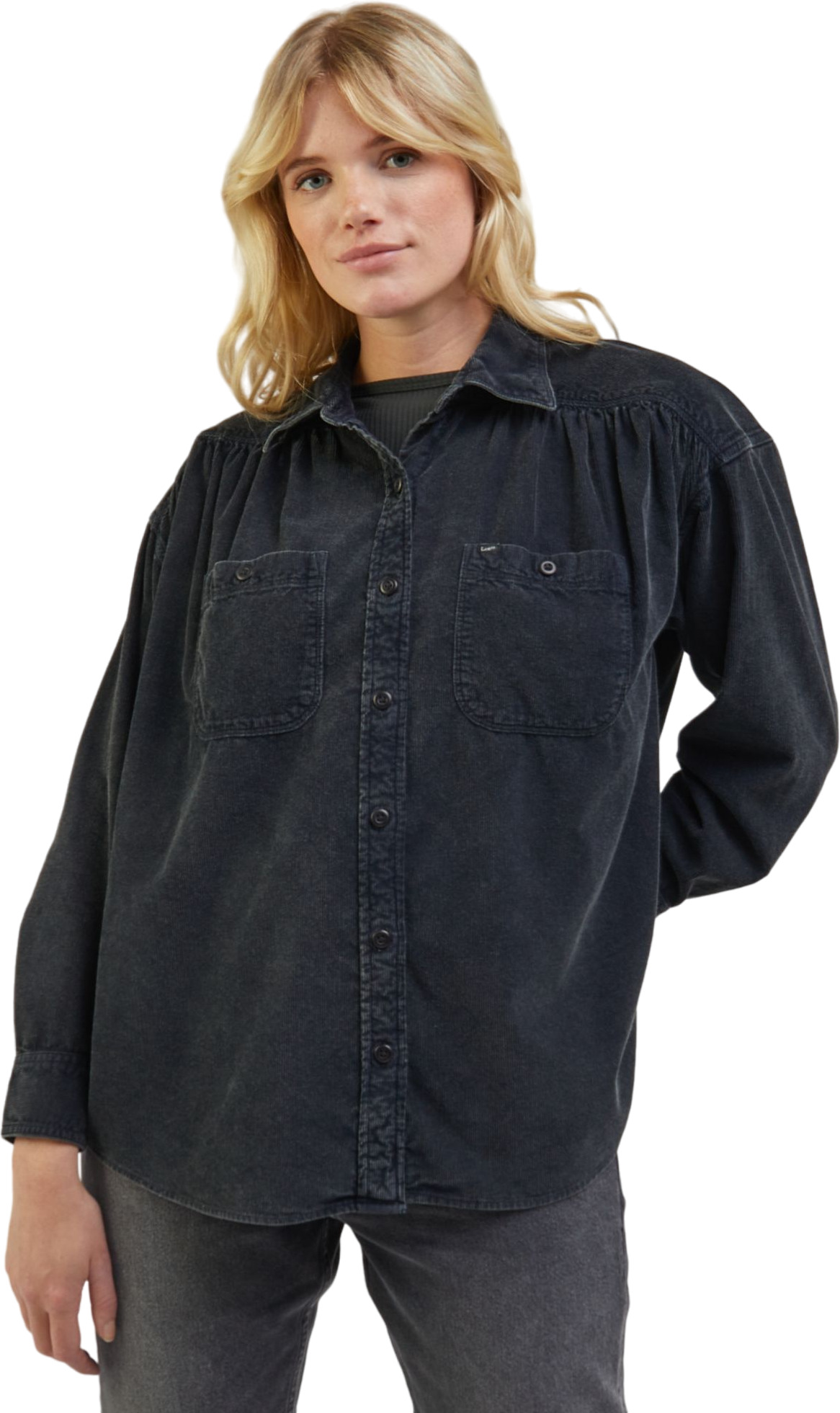 

Рубашка женская Lee Frontier shirt серая M, Серый, Frontier shirt