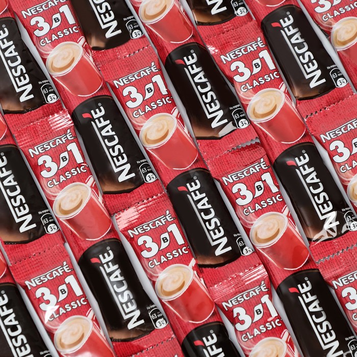 Кофе растворимый Nescafe 3 в 1 classic 14,5 г, 60 штук