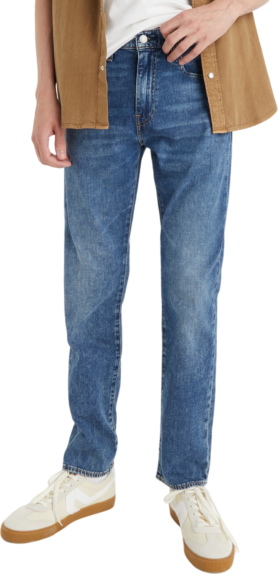 

Джинсы мужские Levi's 502 taper med indigo - worn in синие 38/32, Синий, 502 taper med indigo - worn in