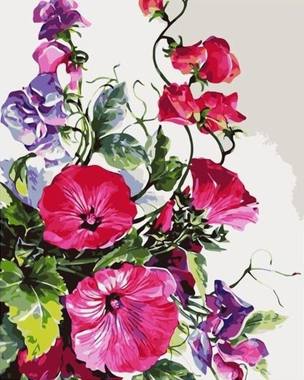 

Живопись по номерам Paintboy Цветочный куст 40x50, Цветочный куст