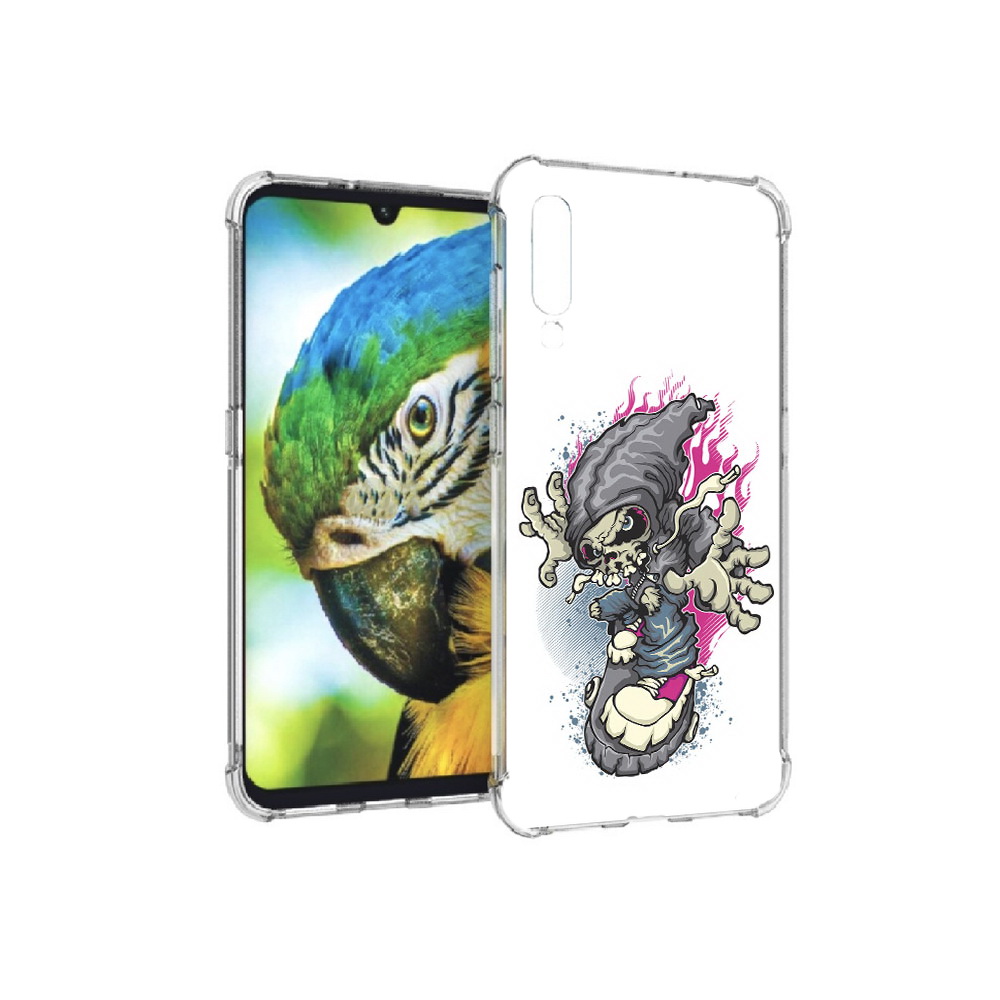 фото Чехол mypads tocco для xiaomi mi 9 нарисованный скелет на скейт борде (pt126035.255.512)