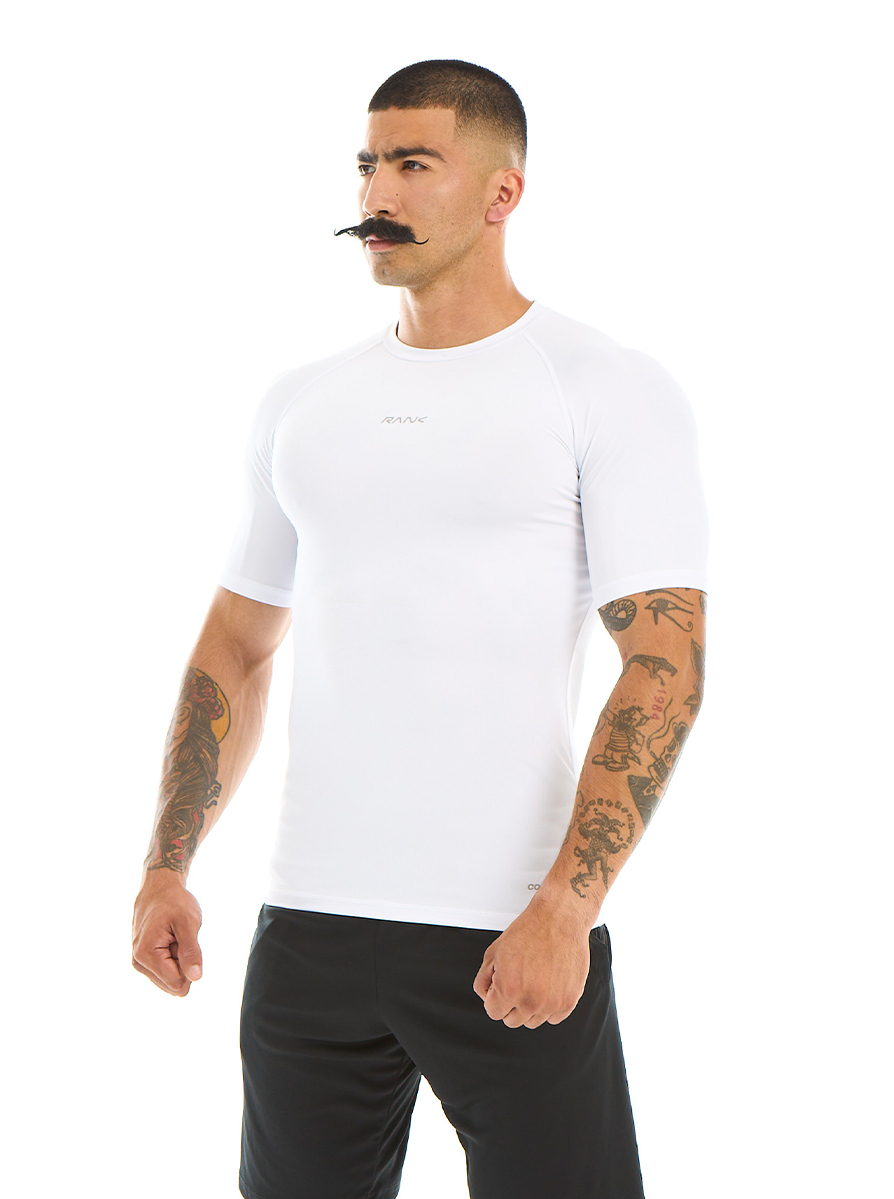 Футболка мужская RANK Compression t-shirt белая XS