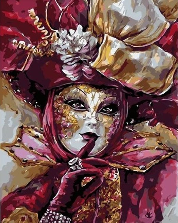 

Живопись по номерам Paintboy Девушка в маске 40x50, Девушка в маске