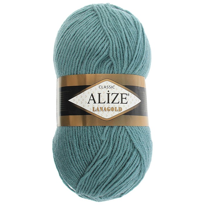 

Пряжа Alize LanaGold, шерсть, акрил, 5х100 г, 240 м, цвет 386 лазурный, Зеленый