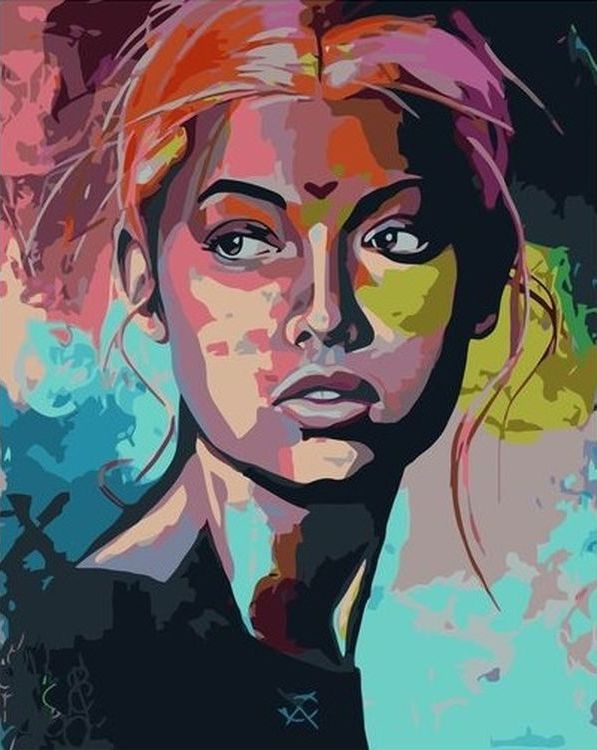 

Живопись по номерам Paintboy Поп-арт. Девушка 40x50, Поп-арт девушка