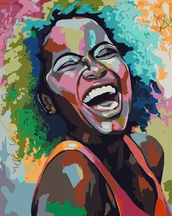 

Живопись по номерам Paintboy Смеющаяся женщина 40x50, Смеющаяся женщина