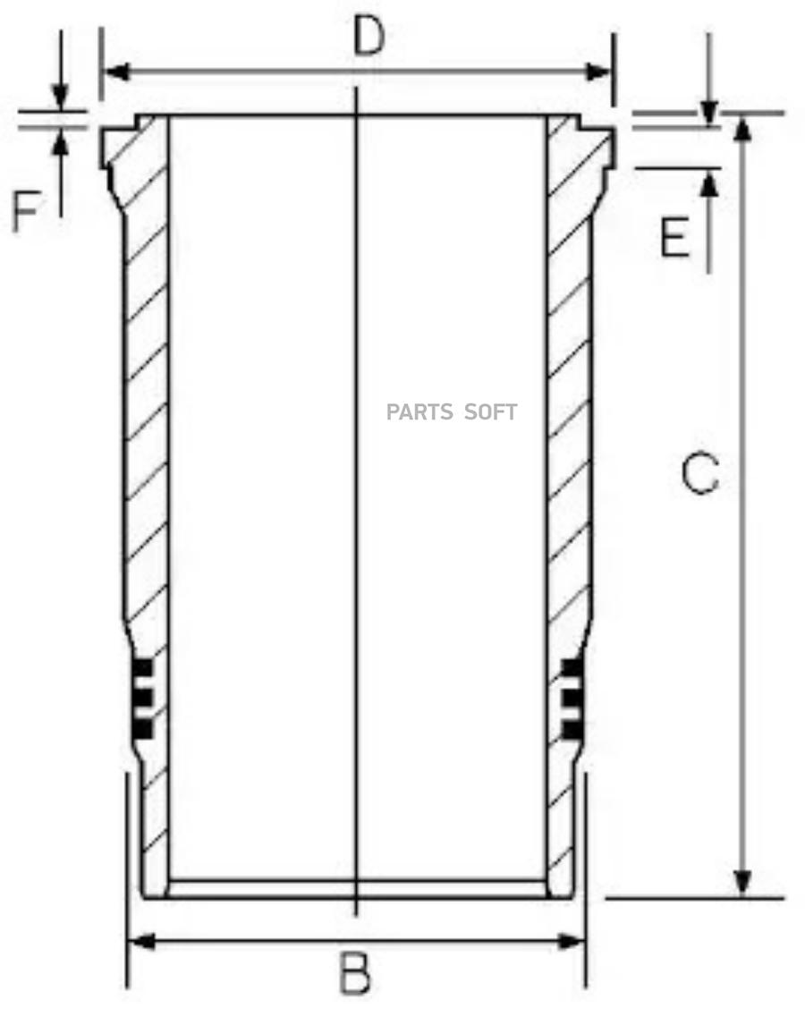 Гильза цилиндра Iveco F3AE0681B/D/E F3AE3681A/B/D Goetze 1526004000