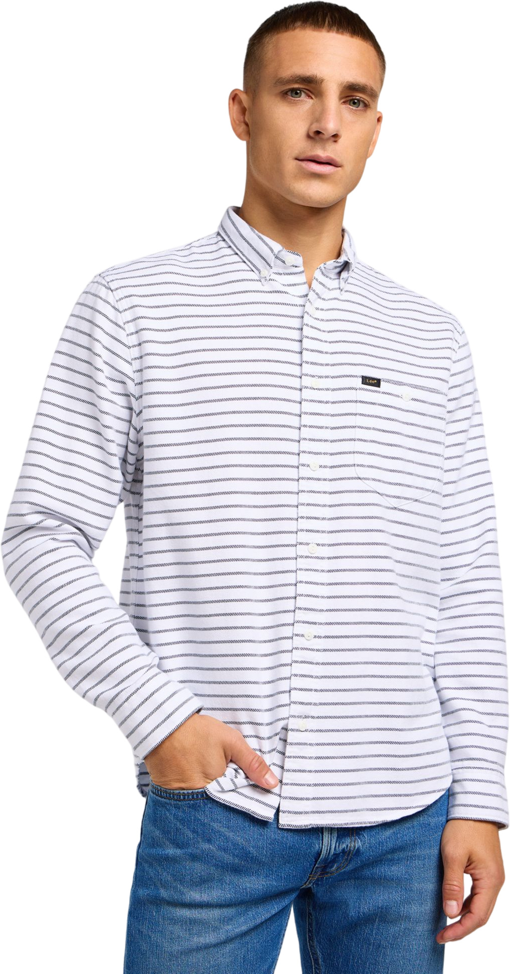 

Рубашка мужская Lee Men riveted shirt серая S, Серый, Men riveted shirt