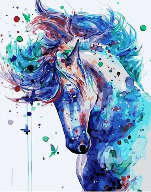 

Живопись по номерам Paintboy Синяя лошадь 40x50, Синяя лошадь