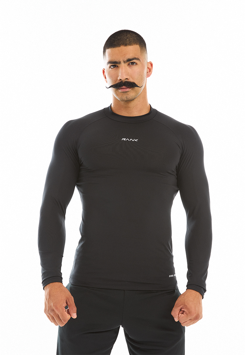 Лонгслив мужской RANK Compression long sleeve черный XS