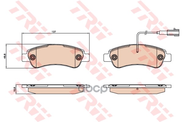 

Колодки Тормозные Fiat Ducato (07-) Задние (4Шт.) Trw Gdb2068
