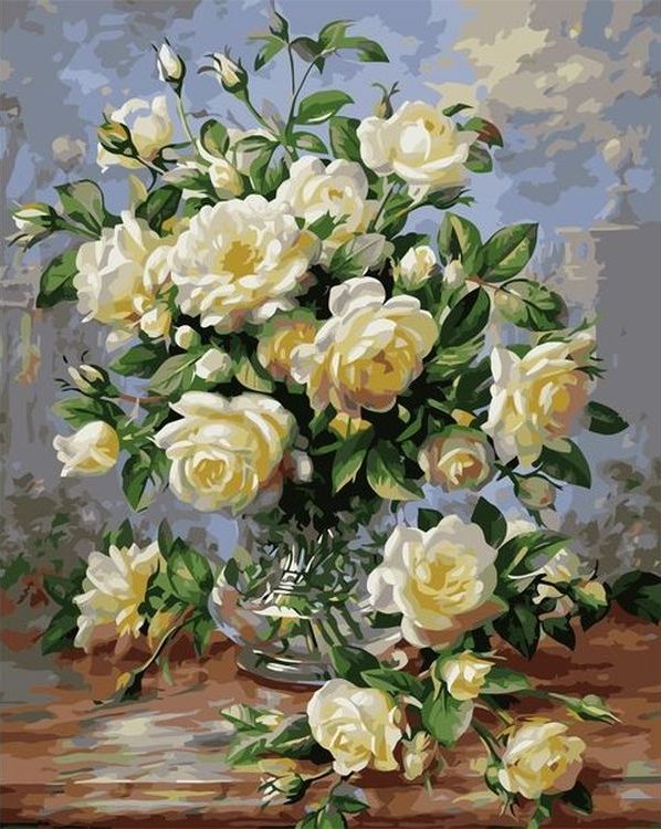 

Живопись по номерам Paintboy Жёлтые розы 40x50, Жёлтые розы