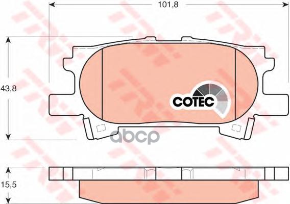 

Колодки Тормозные Lexus Rx300 (03-) Задние (4Шт.) Trw Gdb3339