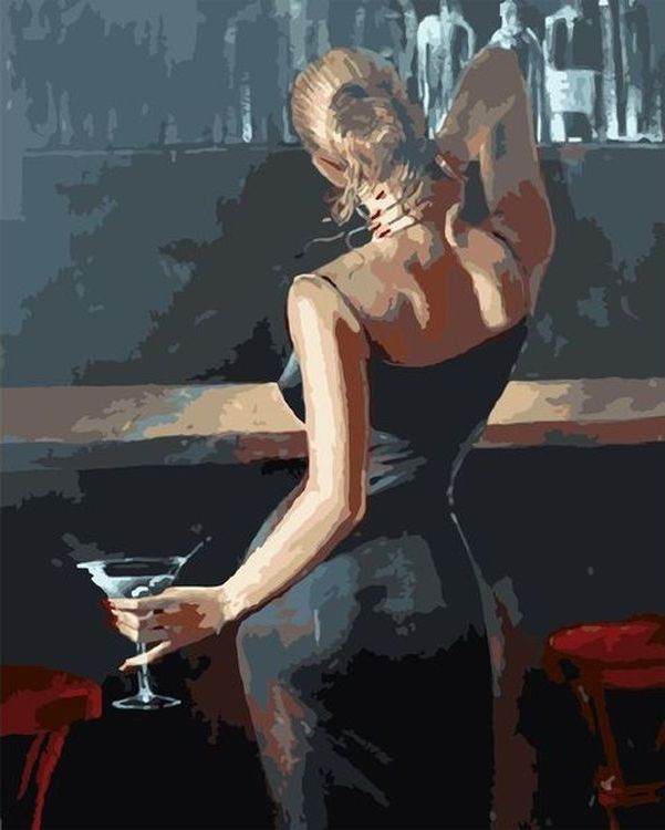 

Живопись по номерам Paintboy Женщина у бара 40x50, Женщина у бара