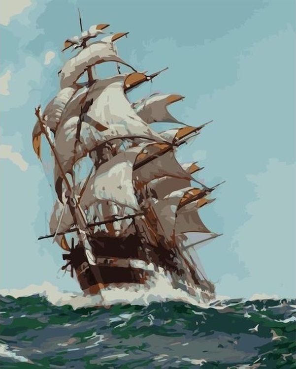

Живопись по номерам Paintboy Корабль на волнах 40x50, Корабль на волнах