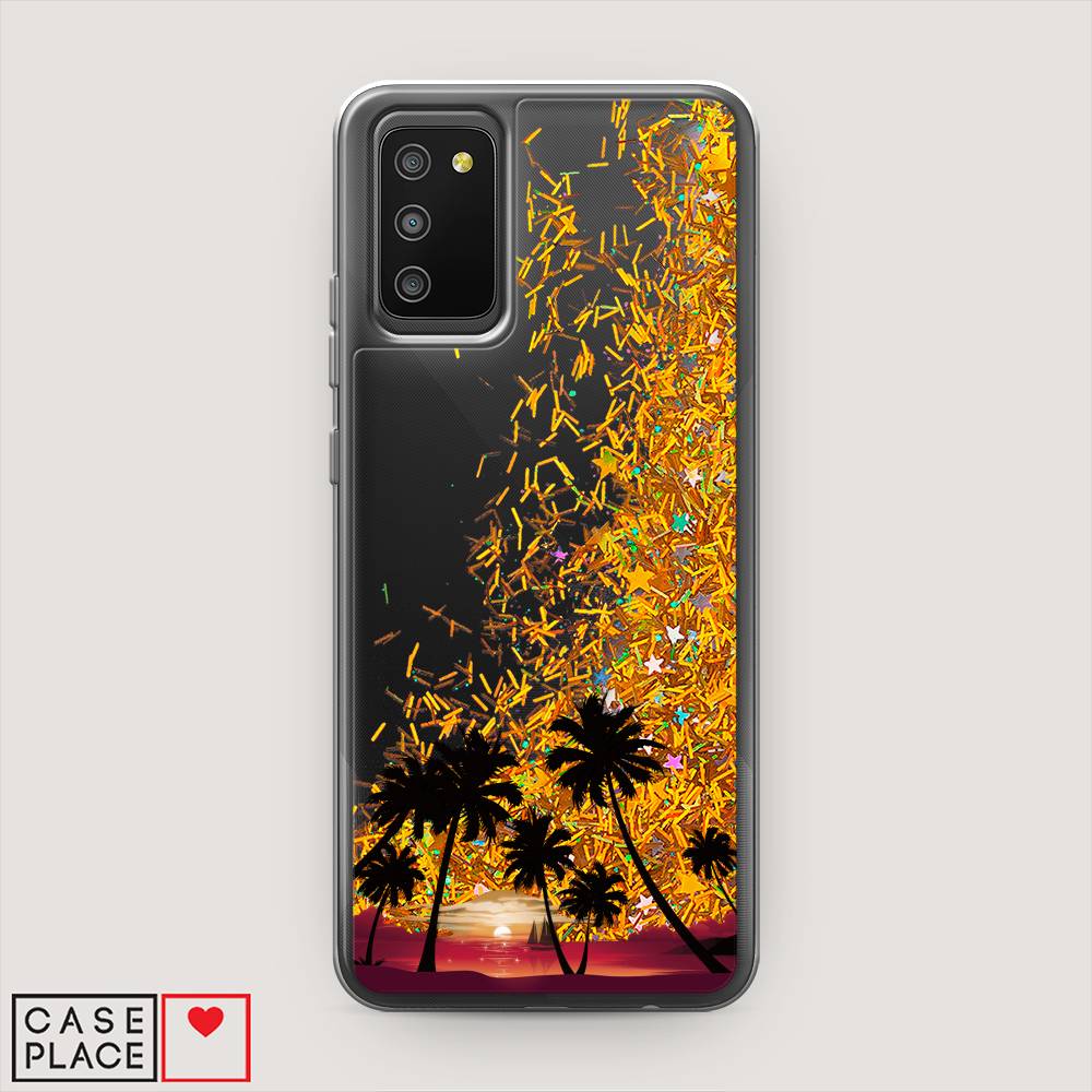 

Чехол Awog на Samsung Galaxy A02s / Самсунг A02s "Закат и пальмы", Красный, 2102390-1