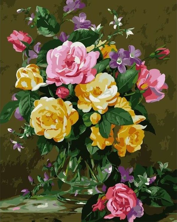 

Живопись по номерам Paintboy Красивый букет 40x50, Красивый букет