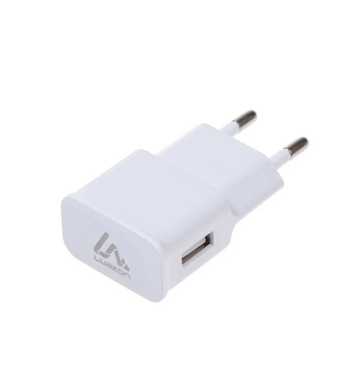 Сетевое зарядное устройство LuazON LN-100AC, 1 USB, 1 A, белое
