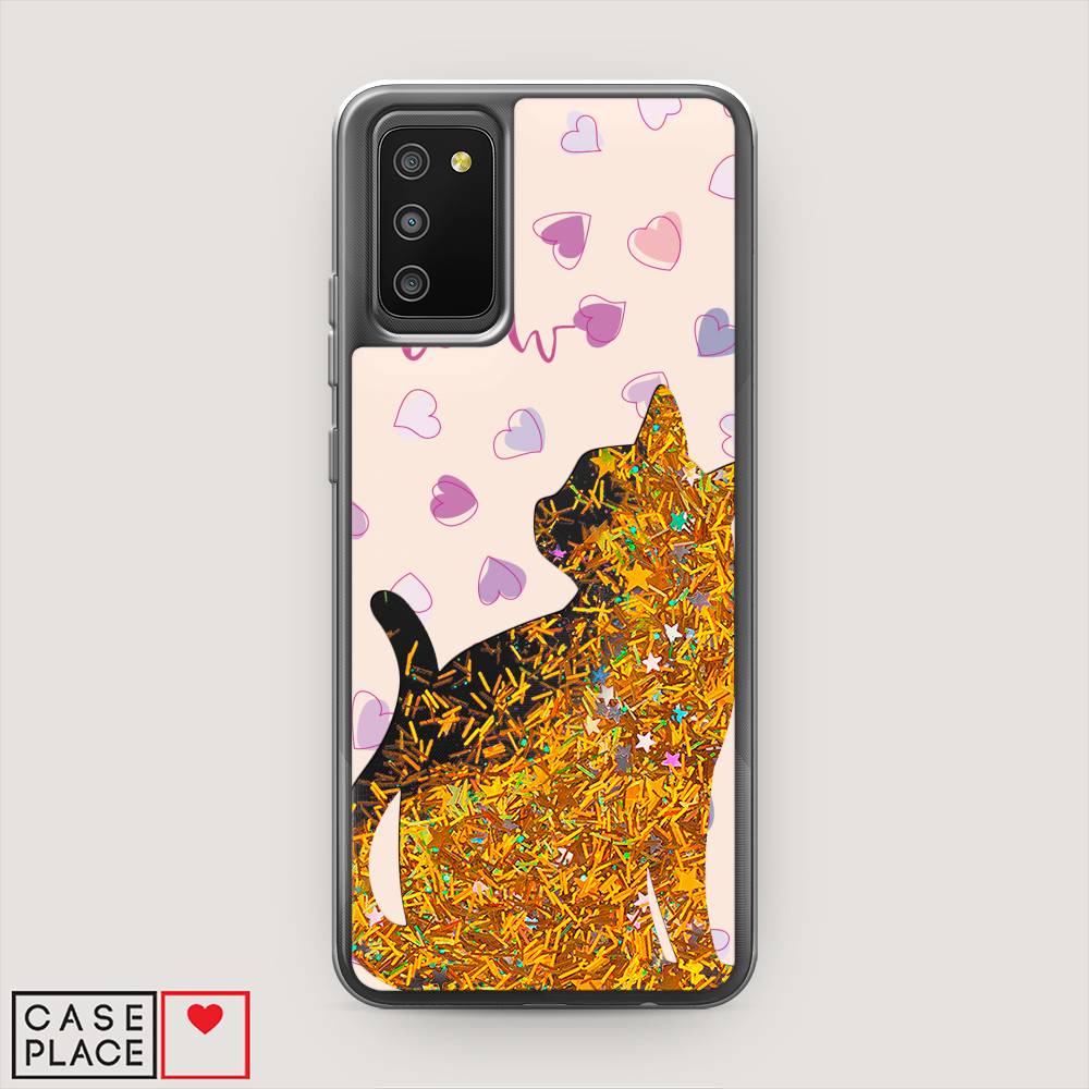фото Чехол awog "прозрачный кот" для samsung galaxy a02s