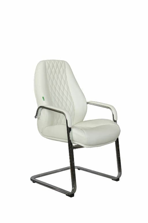 фото Офисный стул rch f385/кожа белая riva chair