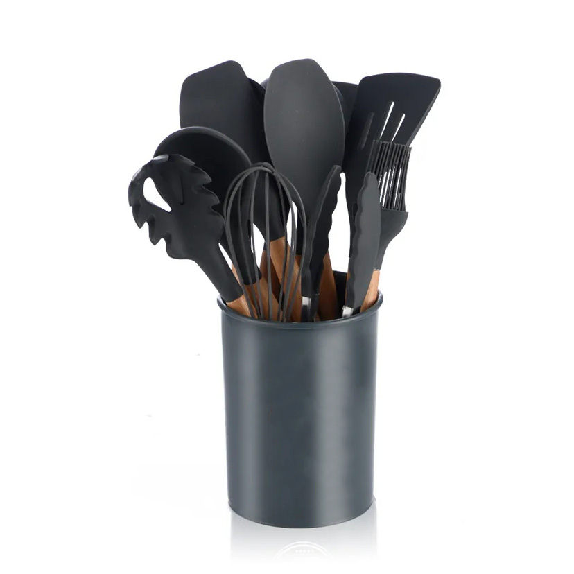 фото Набор силиконовых кухонных принадлежностей 12 предметов (черный) g-39 nobrand