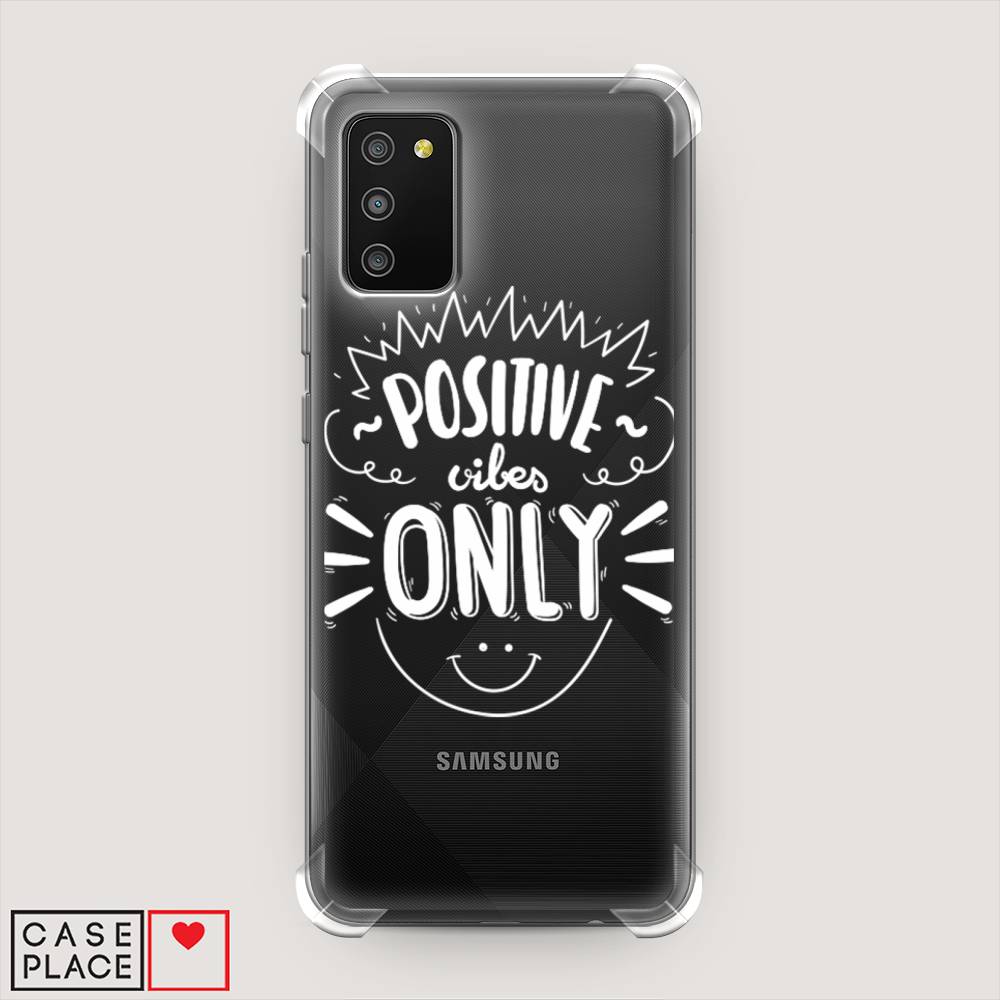 

Чехол Awog на Samsung Galaxy A02s / Самсунг A02s "Positive vibes only графика", Белый, 2102351-1