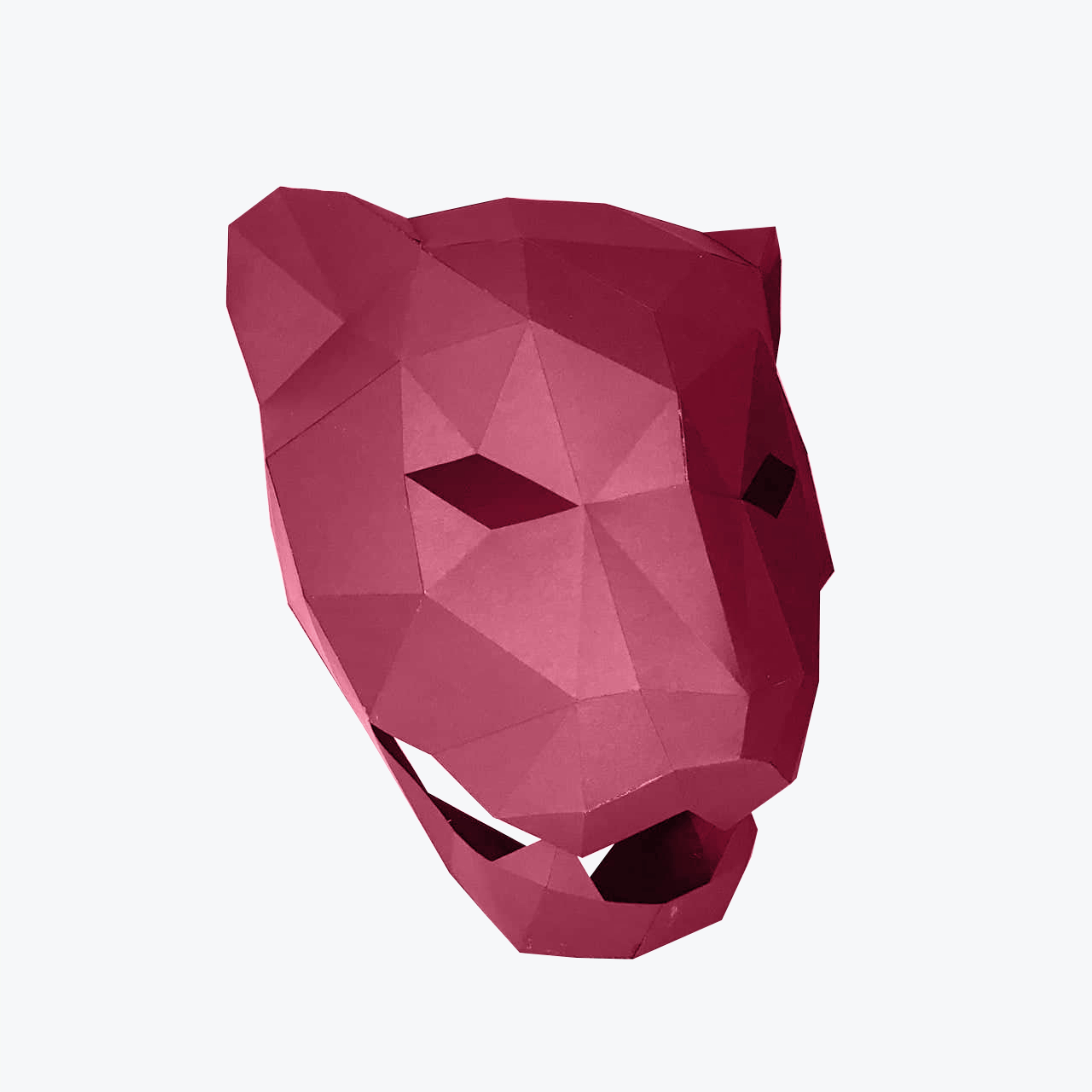 Полигональная фигура M Quatro Маска пантеры, розовая