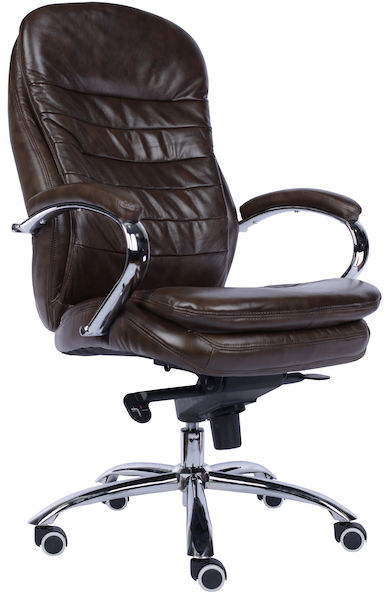 фото Компьютерное кресло valencia m/кожа коричневая everprof