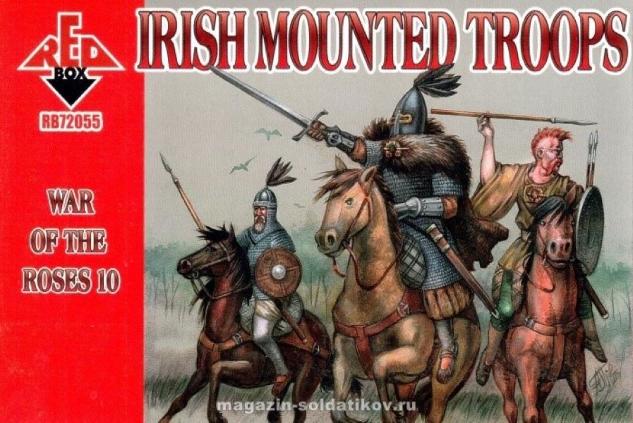 

RB72055 Фигуры War of the Roses 10. Irish Mounted Troops