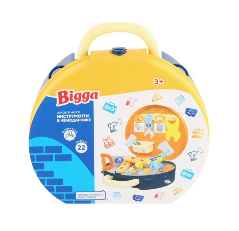 

Игрушечные инструменты Bigga 22 предмета, Желтый;синий