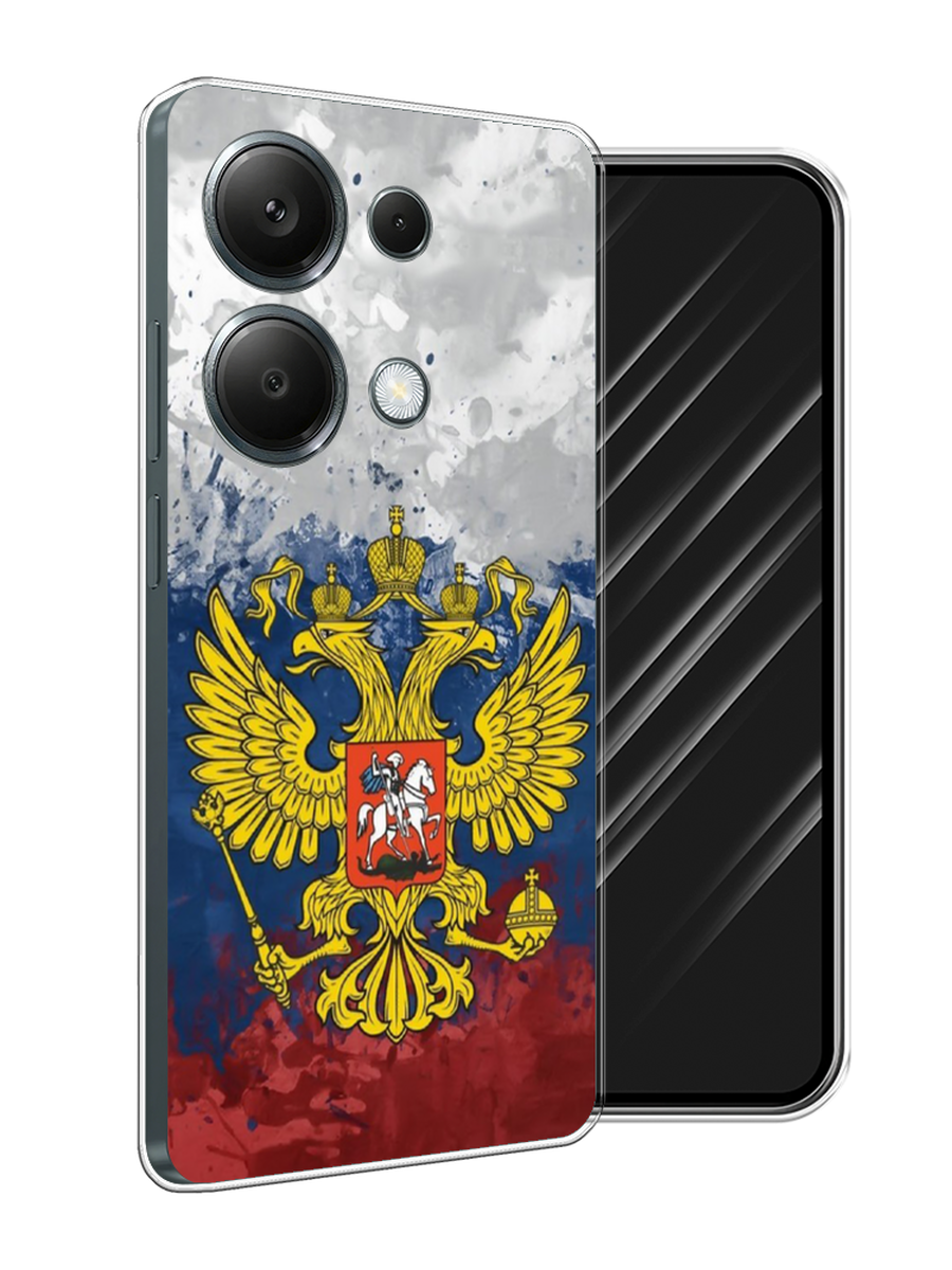 

Чехол Awog на Poco M6 Pro 4G "РФ", Белый;синий;красный, 321750-1