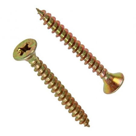 

Саморез по дереву с потайной головкой 4,2*70мм желтопассированный КГ