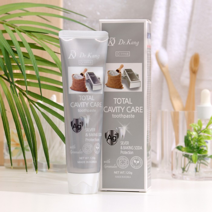 

Зубная паста Dr.Kang Total Cavity Care против кариеса, c иоными серебра и соды, 120 г