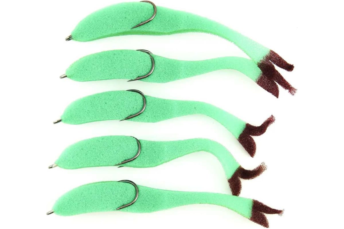 

Поролоновая рыбка YAMAN Devious Minnow на двойнике, р. 135 мм, цвет 11 (5 шт.), Зеленый;коричневый