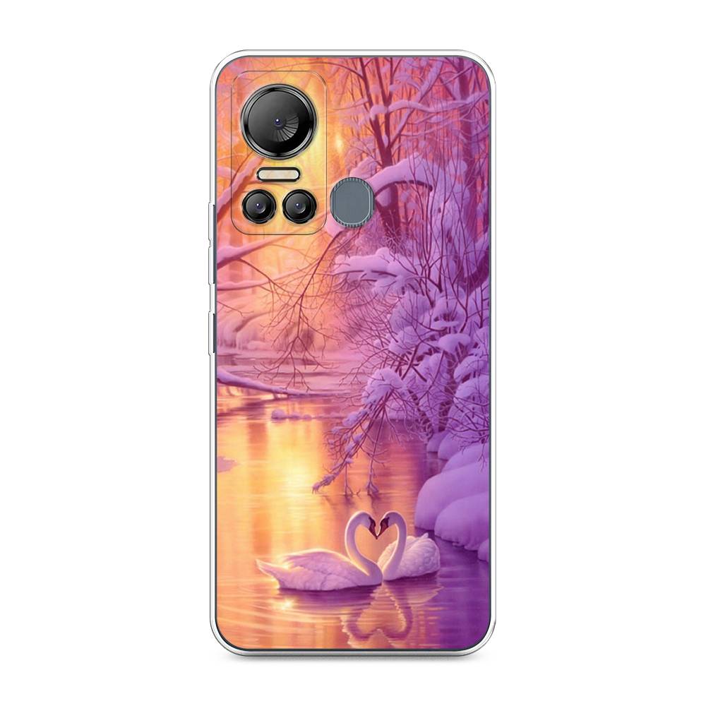 

Чехол на Itel Vision 5 "Зима 1", Фиолетовый;желтый, 3201050-2