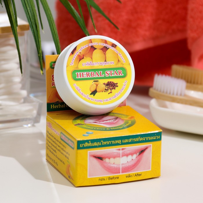 

Зубная паста Herbal Star манго + гвоздика, 30 г