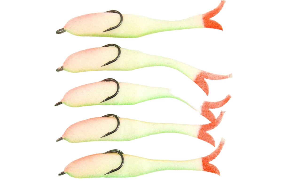 

Поролоновая рыбка YAMAN Devious Minnow на двойнике, р. 135 мм, цвет 23 UV (5 шт.), Белый;зеленый;красный