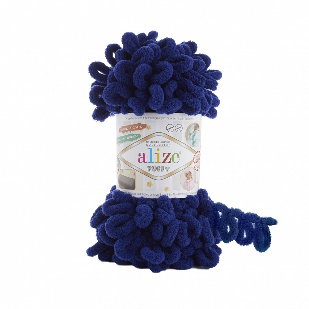 

Пряжа Alize Puffy, 100% микрополиэстер, 500 гр, 9,5 м, цвет 360, василек, Голубой