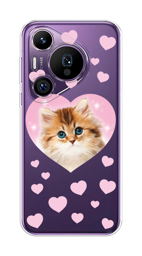 

Чехол на Huawei Pura 70 Pro/70 Pro Plus "Котенок в сердце", Розовый;оранжевый;белый;прозрачный, 6124150-1