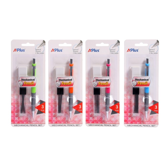 

Beifa Карандаш механический 0.7 мм BEIFA Премиум Офис, с ластиком, со сменными грифелями,, Серый