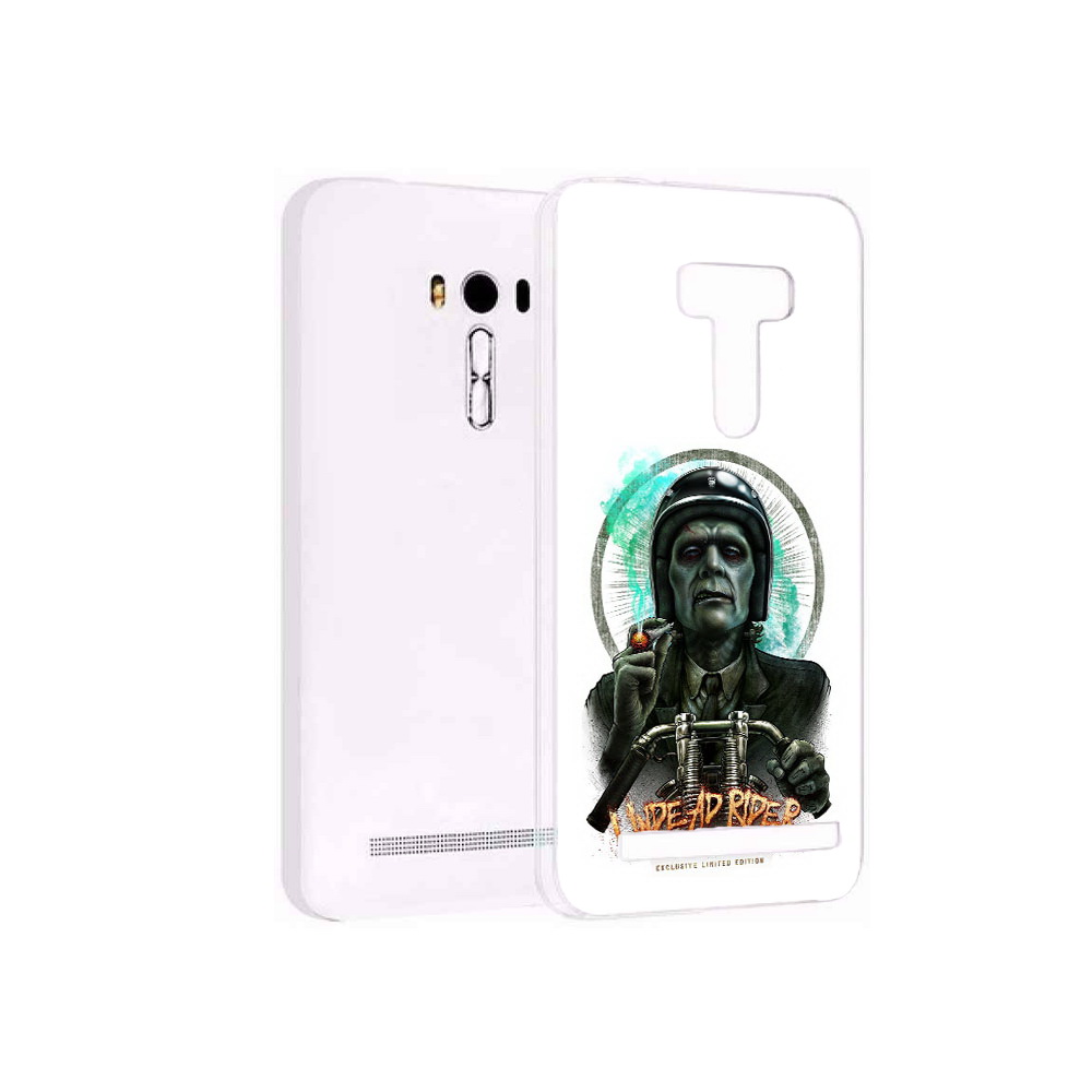 

Чехол MyPads для Asus ZenFone Selfie (ZD551KL) зеленый мужчина с сигаретой на мотоцикле, Прозрачный, Tocco