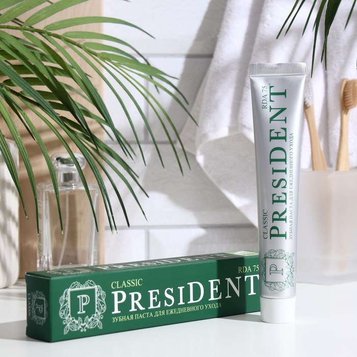 

Зубная паста President Classic, 75 RDA, 75 мл