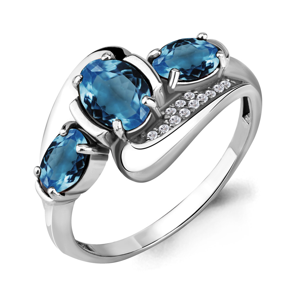 

Кольцо из серебра р. 17,5 AQUAMARINE 6907208А_925_р, 6907208А_925_р