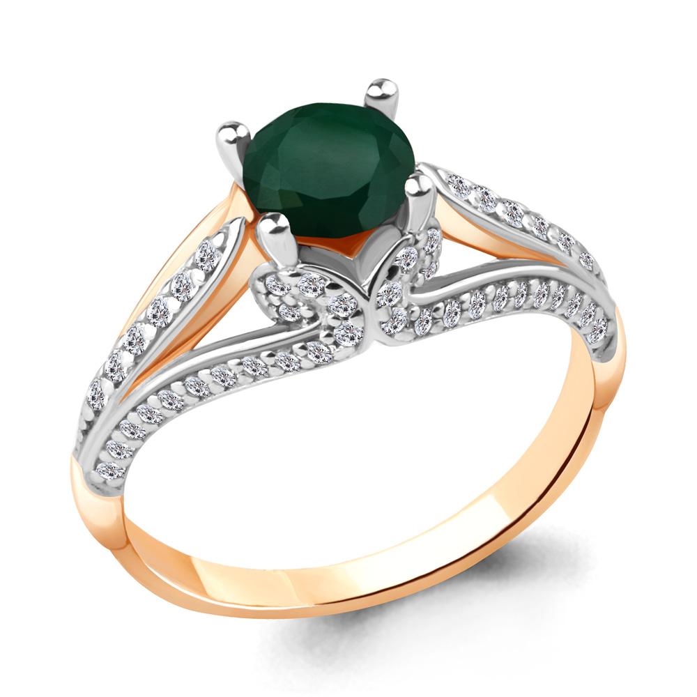 

Кольцо из серебра р.  AQUAMARINE 6398009А_925_з, 6398009А_925_з