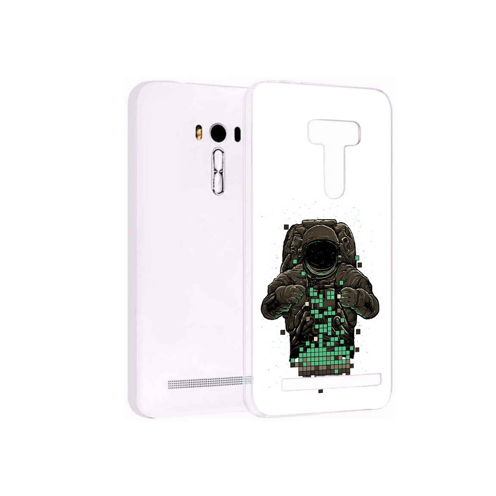 

Чехол MyPads Tocco для Asus ZenFone Selfie (ZD551KL) космонавт с пикселями, Прозрачный, Tocco
