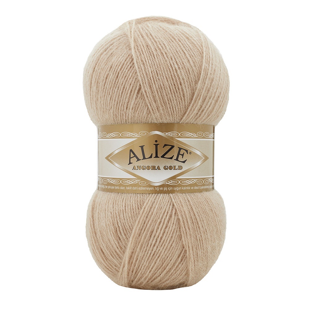 фото Пряжа alize angora gold, шерсть, акрил, 5х100 г, 550 м, цвет 524 бежевый