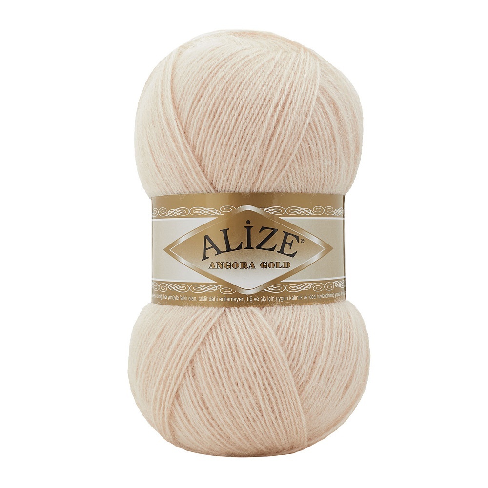 

Пряжа Alize Angora Gold, шерсть, акрил, 5х100 г, 550 м, цвет 841 песочный, Бежевый